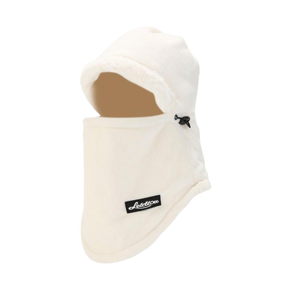 Thickned Beanies Cap Plush Hooded Face Mask New Winter Hat Scarf Set  Winter