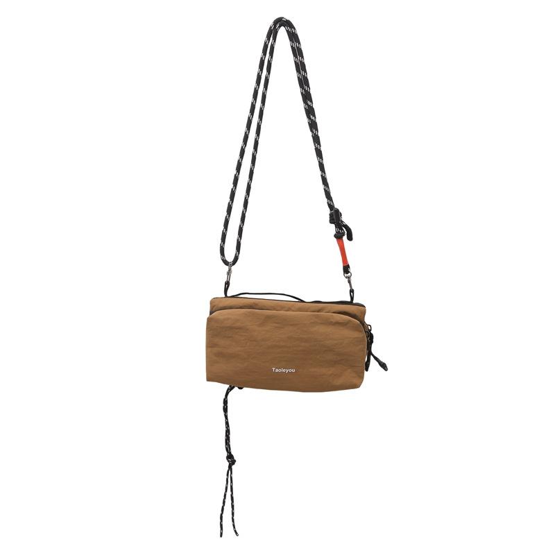 

Design sense messenger bag trendy casual mobile phone bag multi-layer lightweight mountain backpack storage kettle small bag female коричневый