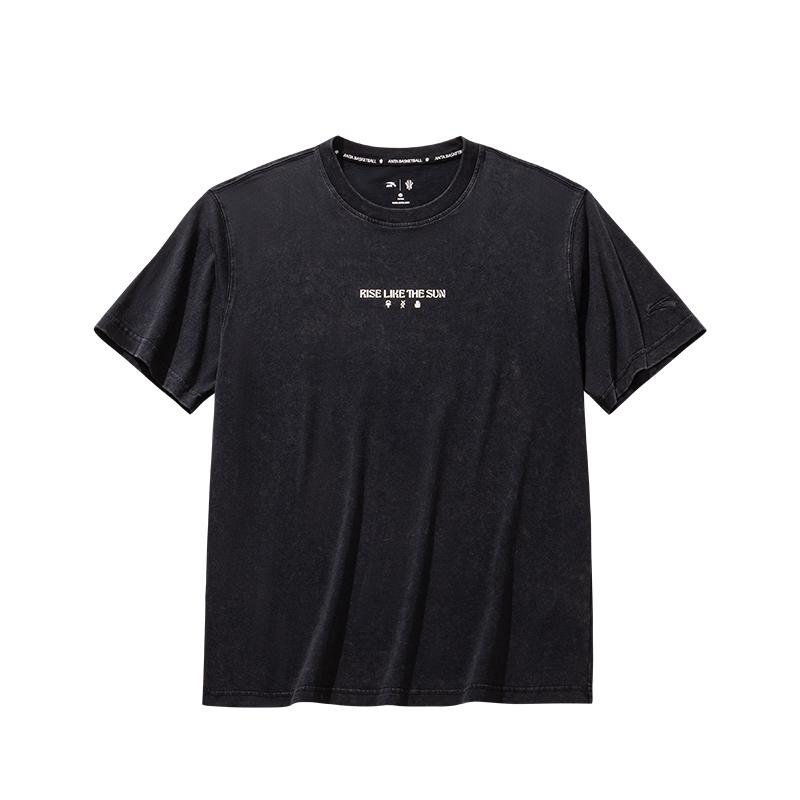 Anta Minimalist Letter Round Neck Sports Short Sleeve T-Shirt Unisex Tops 172621120-3 S