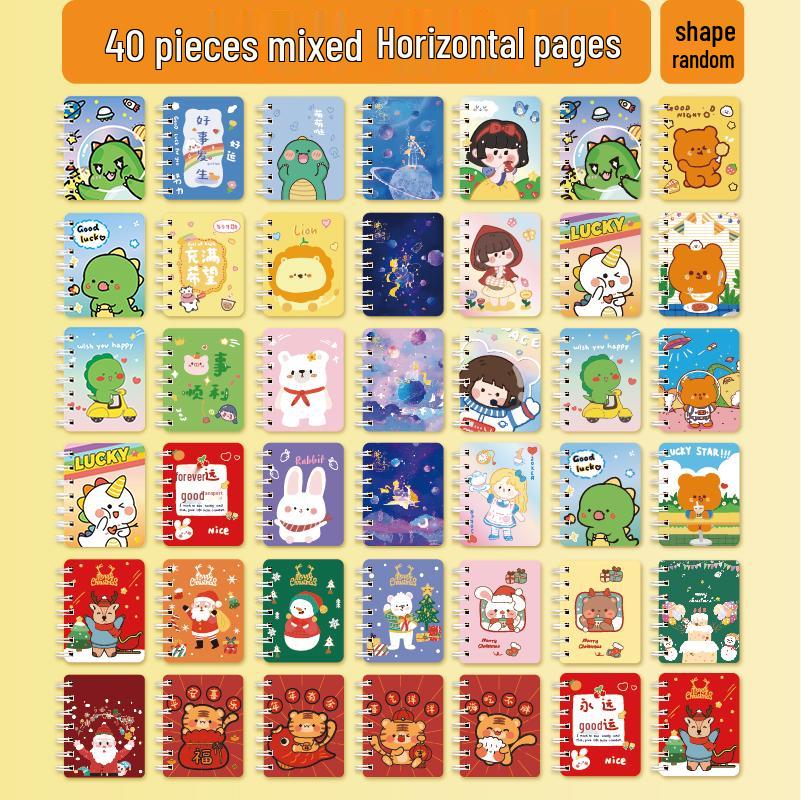 Cute Cartoon Girly Heart Mini Notebook - Portable Pocket Size