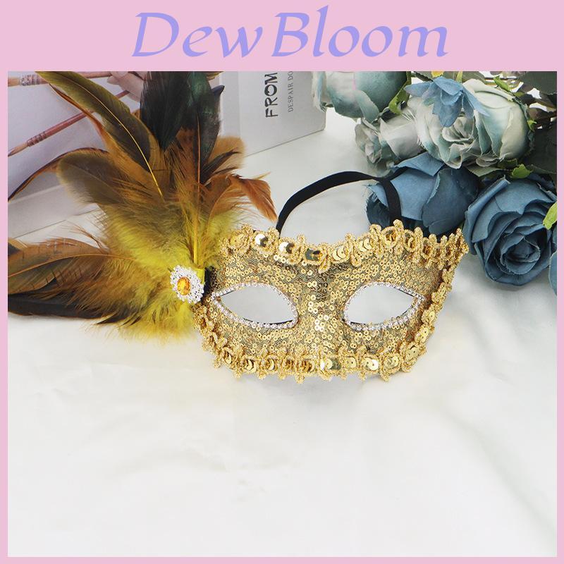 Style Plastic Mask With Feather Details For Carnival And Festive Mask Wear