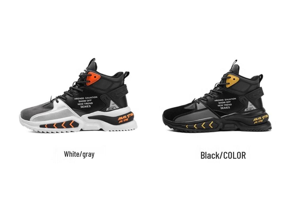 Men's 2025 Winter High-Top Waterproof Non-Slip Velvet-Lined Basketball Sneakers