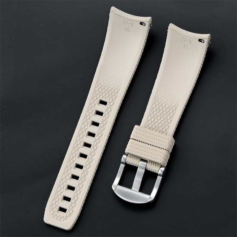 Bracelet en Caoutchouc Fluoro 19mm 20mm 21mm 22mm pour Xiaomi huawei Samsung Swatch MoonSwatch Universel FKM Libération Rapide Bracelet de Montre de Plongée pour Seiko