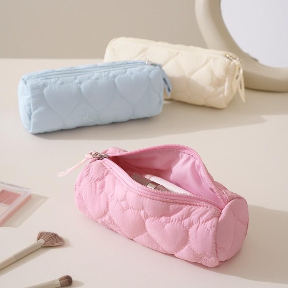 Large Capacity Pencil Case Love Bowknot Design Pencil Box New Makeup Brush Organizer for Students