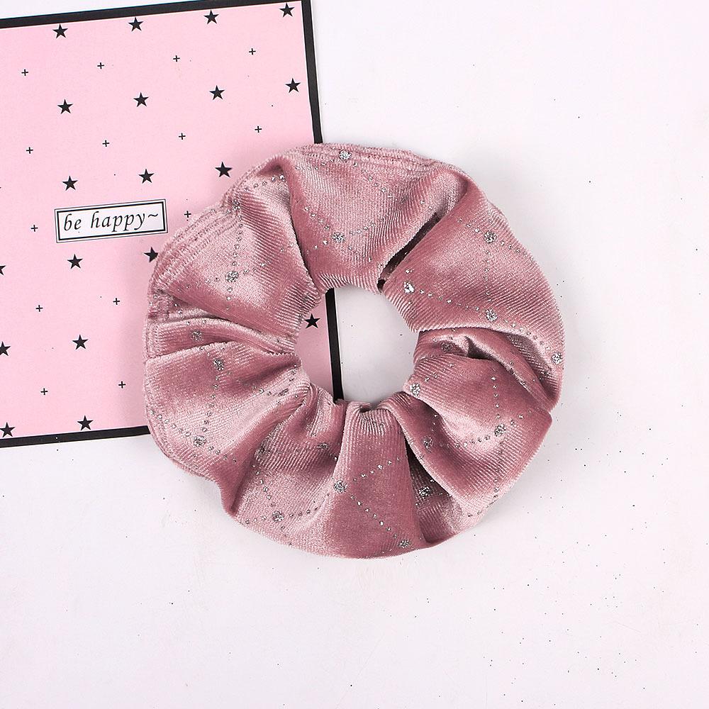 Velvet Nail Pearl Scrunchie Women Elastic Hair Rubber Bands Accessories Gum For Women Girls Ties Hair Ring Rope Ponytail Holder