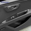 Real Soft Carbon Fiber For Seat Leon 2013 2014 2015 2016 2017 2018 2019 2020 MK3 5F Car Window Lift Frame Panel Sticker Trim