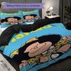 1PC Mafalda Pattern Bedding Quilt Set Quilt Cover Pillowcase Home Decoration Birthday Gift (1 * Duvet Cover + 2 * Pillowcase, Without Core)