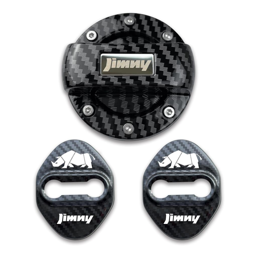 Jimny Fuel Filler Cap Fuel Cap Door Striker Door Lock Type Set Cover, Cover, Cover, Cover, Stick-On (Multicolor) [Used]