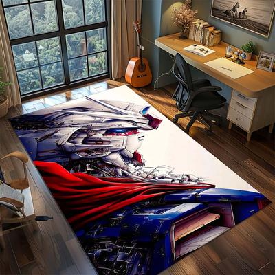 Gundam Anime Mecha Robot Rug Carpet Large Area Rug Non Slip Washable Floor Mat Gamer Room Bedroom Home Decor