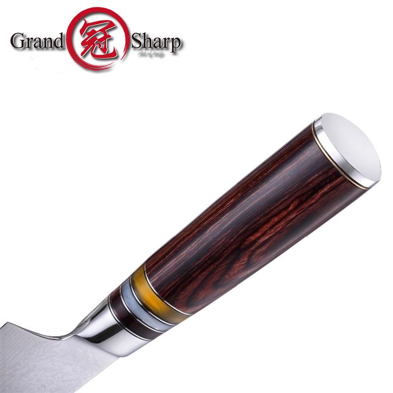 Set di 5 coltelli giapponesi vg10 Damasco Coltelli da cucina Chef Nakiri Santoku Coltello multiuso per affettare