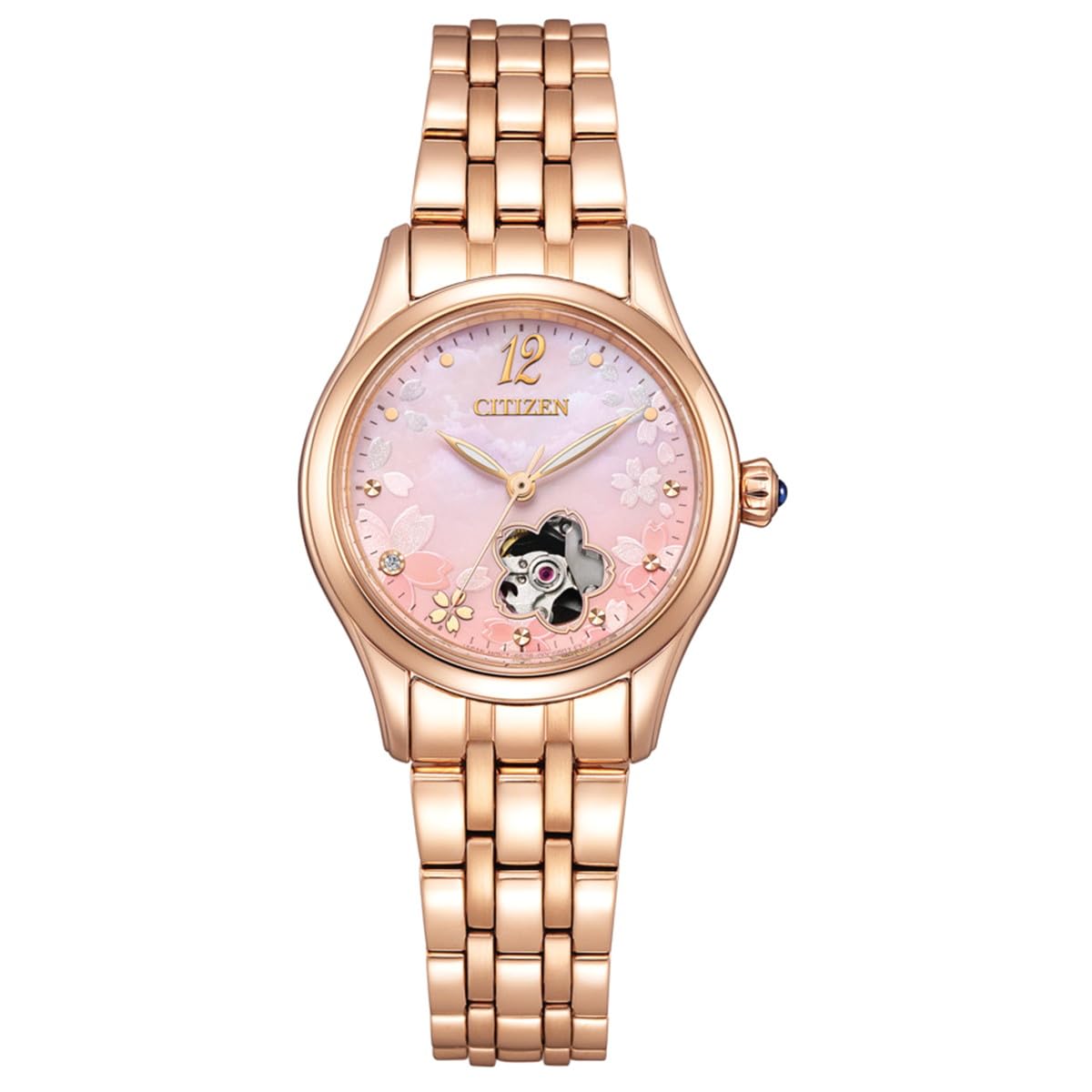 

Watch Limited Model Mechanical Open Heart Waterproof Cherry Blossom Pink [Citizen] PR1042-82Y Women s