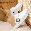 Winter Clogs Fleece Lined Half Shoes For Men Mules Women Fur Loafers Slippers Indoor Open-Back Casual Shoes Plush Slides Sandal