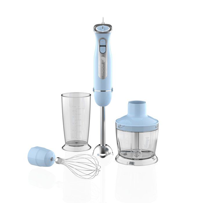 Hand Blender - FAGOR - 1000 W - 12 Speeds + Turbo - Measuring Cup - Chopper Bowl - Whisk - Blue
