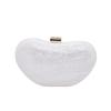 Stylish Pea Shaped Acrylic Evening Clutch Bag Minimalist Women's Chain Shoulder Bag Elegant Wedding Purses for Formal Occasions