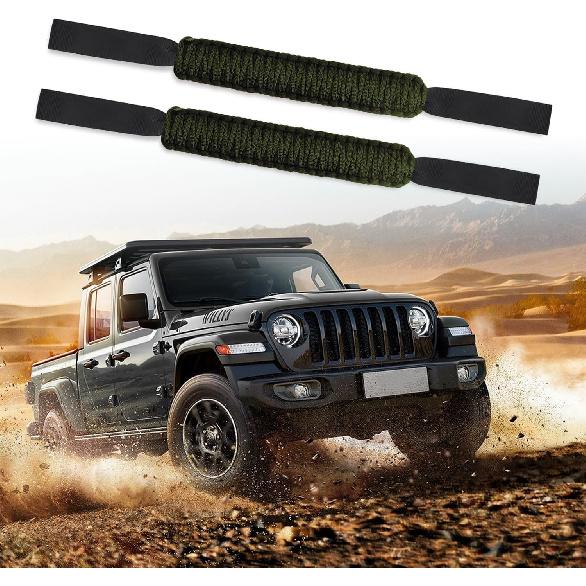 2PCS Headrest Grab Handle for Cars, Removable & Durable Rear Grab Handle Green