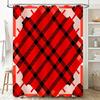 Black Red Diamond Shower Curtain Waterproof Fabric Bathroom Decor Customizable Size Modern Design Home Decoration 3D Printing Cu