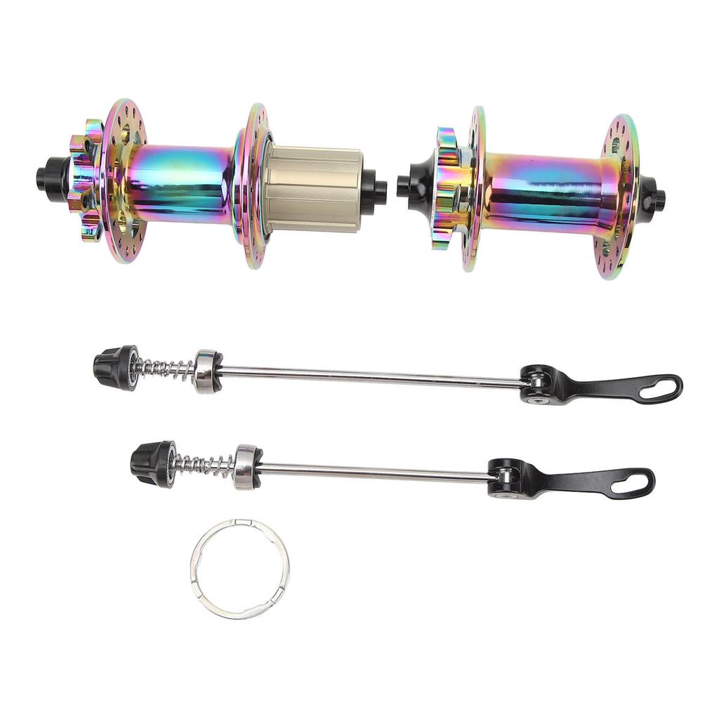 2PCS Bike Hub Aluminum Alloy 32 Holes 120 Click 6 Claw Disc Brake Hub Set with Quick Release Lever for Mountain Bike