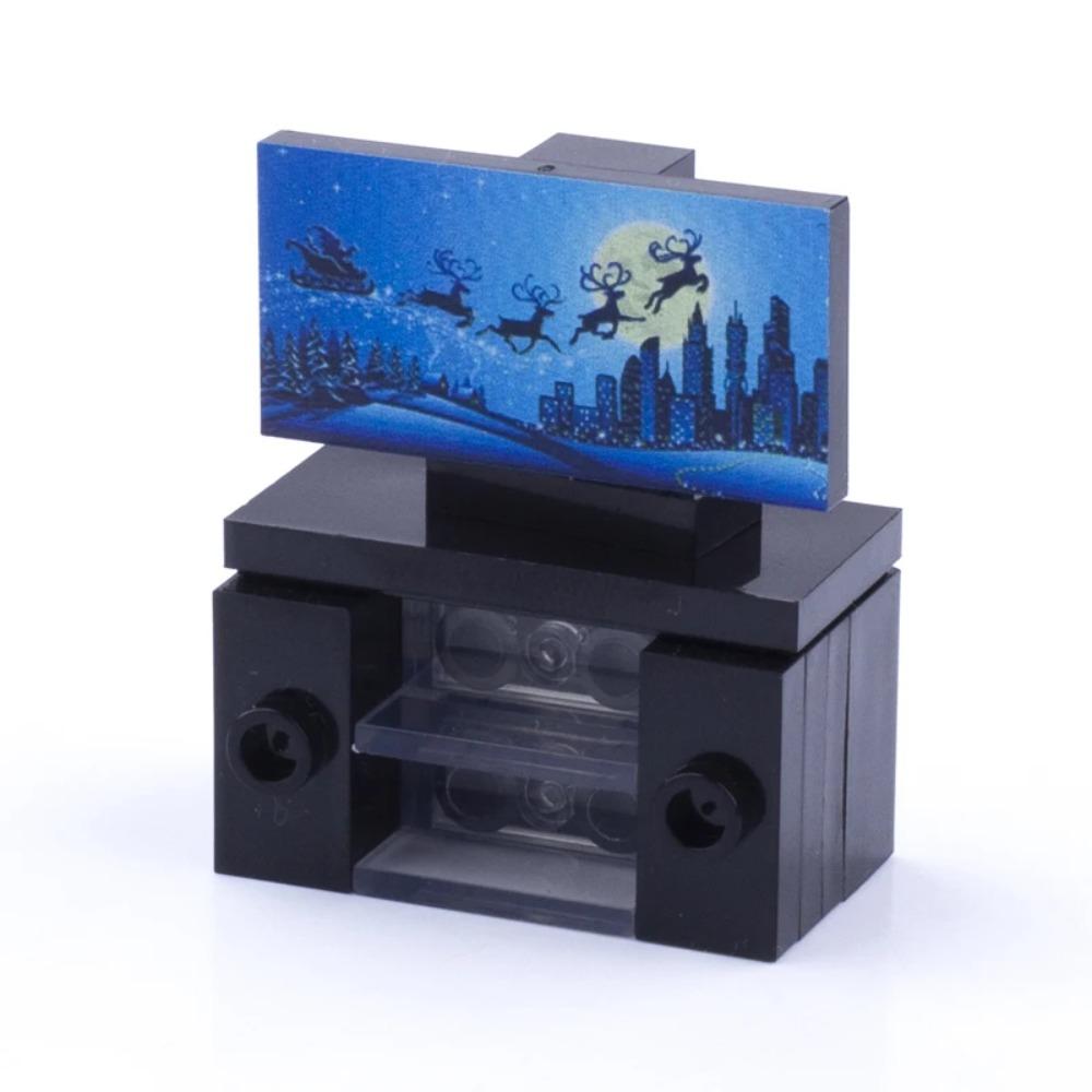 MOC Město Dům Stavebnice Kuchyně Kancelář Ložnice Piano Postel Pohovka Lednice Lampa Knihovna Akvárium Sada Kostek Hračky