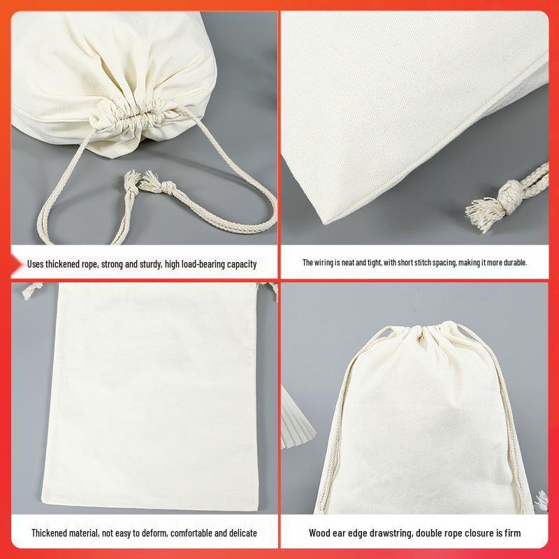 Eco-friendly Cotton Drawstring Bag for Jewelry & Accessories - Dustproof & Portable