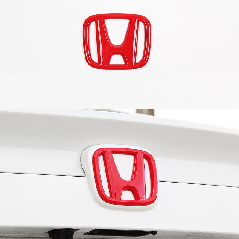 AAADK1 ABS Auto Steering Wheel Trunk Emblem Front Grille Logo For Honda Civic 2019 2018 2017 2016 Car Styling Decoration Accessories