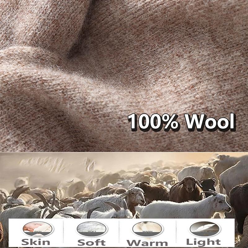 Écharpe Triangle Tricotée 100% Laine Pour Femmes Douce Chaude Cache-cou Croisé Mini Douce Mode Fausse Col Wraps en Laine