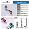HEIGHTEN 56mm Reel Handle - Shimano/Daiwa - Spinning Reel - Arch Engine (V2.0 - Burned Color Knob - Black & Wine Red) (HT05506)