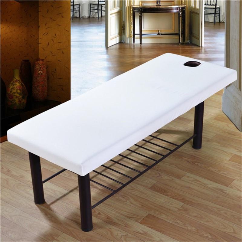 SPA Fitted Sheet Soft Massage Table Bed Fitted Sheet Solid Color Elastic Band Beauty Bed Cover For SPA Salon Therapy Universal