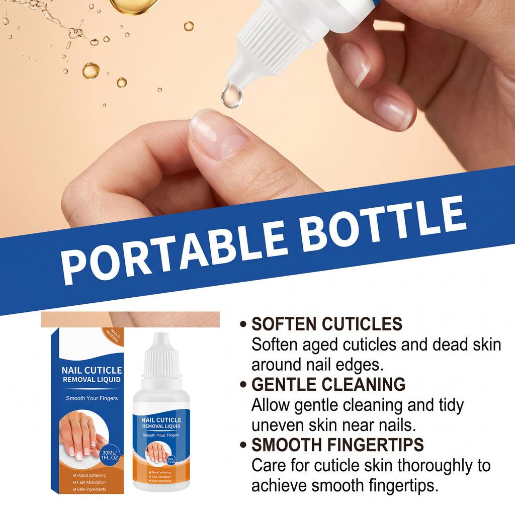 Nail Cuticle Softener Liquid Care Pen 30ml - Moisturizing Hydrating Treatment for Dry Cuticles, Nail Care & Repair