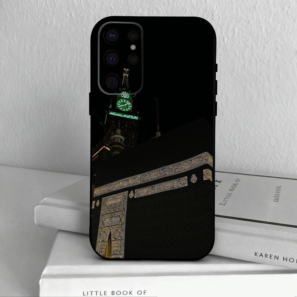 M-Moslem und K-Kaaba Handyhülle für Samsung S25,S24,S21,S22,S23,S30,Ultra,S20,Plus,Andere Weiche Schwarze Hülle