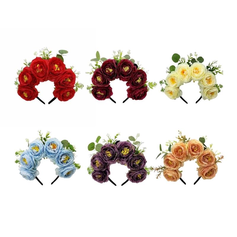 Festival Flower Hairband Props for Elegant Occasion Weddings and Parties Comfortable Lightweight Design Headdress