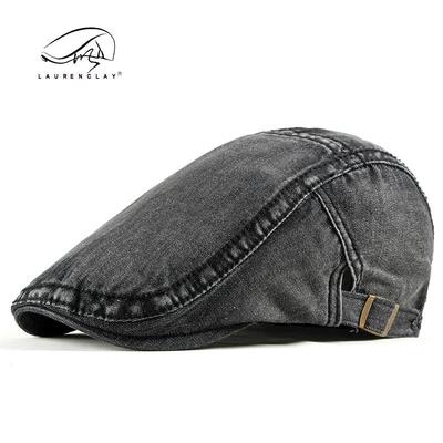 Unisex Summer Duckbill Cap: Washed Denim, Breathable Newsboy Style