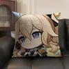 Jean Cute Cute Genshin Impact Cushion Cover Natural Linen Organic Fabric DoubleSided Printing Sofa Home Decor Gift Pillow Case