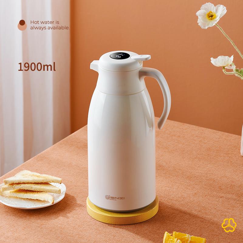 Thermos Kettle Insulation Water Pot One Key Temperature Display Household Large Capacity Leak-proof Water Coffee Tea Thermos
