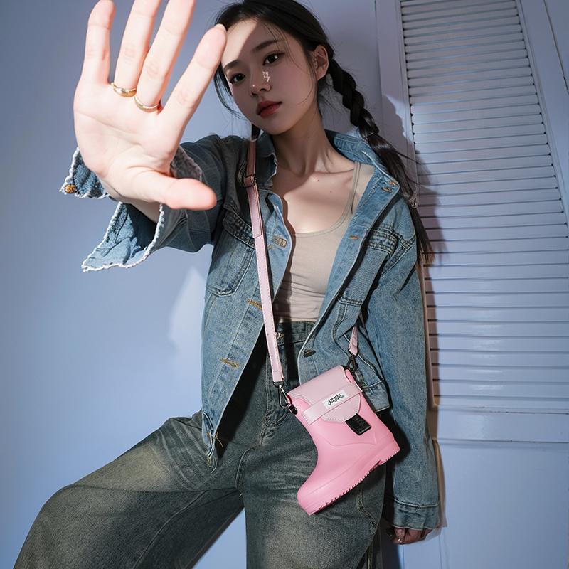 Mini Rain Boot Crossbody Bag - Creative Waterproof Shoulder Bag for Women, Cute Novelty Purse In Multiple Colors