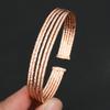 Women's Multi-Strand Hammered Copper Cuff - Adjustable Handmade Bangle - Minimalist Boho Style