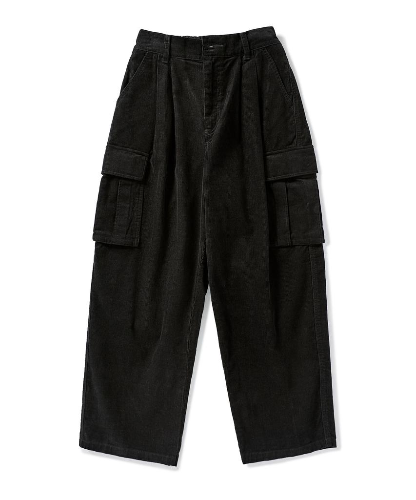 Peullukeu Corduroy Cargo Pants Black Fpt115