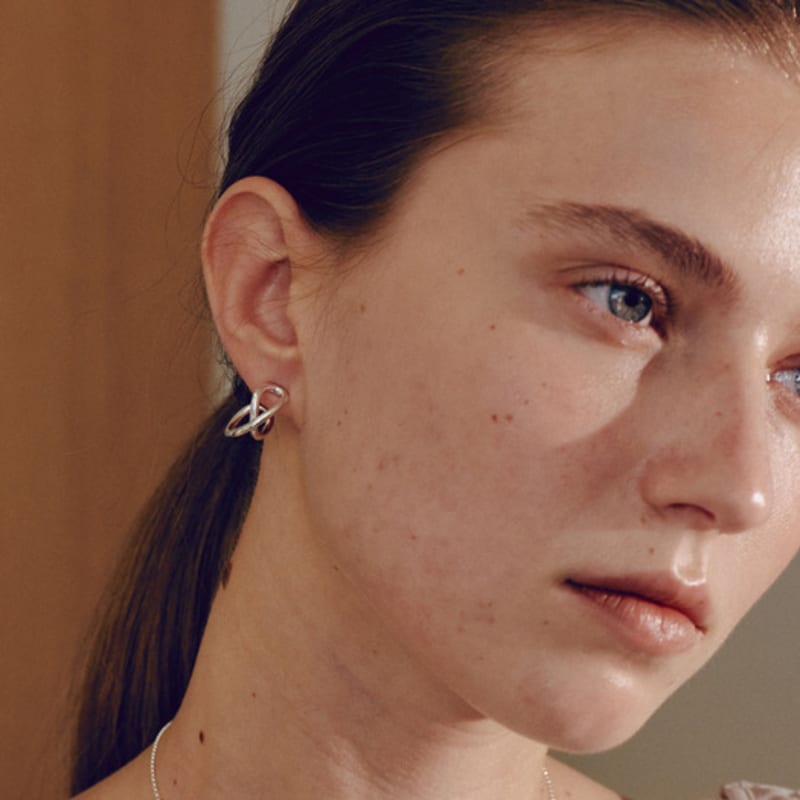 YUSOWA BARCHAN LINIENOHRRING (2-farbig)