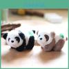 Niedlicher Panda-Plüsch-Schlüsselanhänger aus weichem Kurzplüsch und PP-Baumwolle