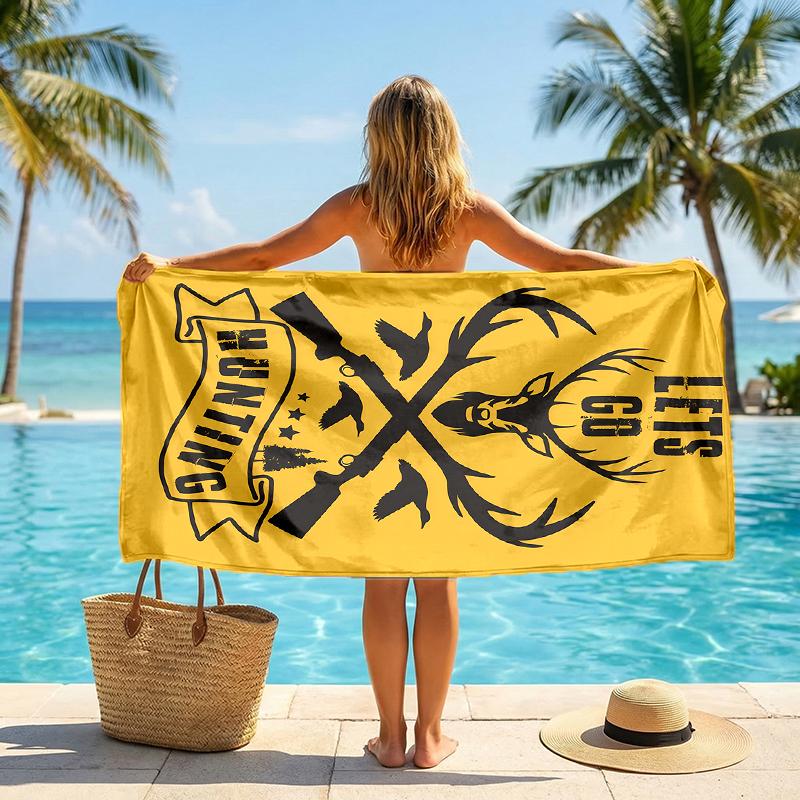 Hunter Fashion Beach Towel: Ideal for Summer Adventures Soft, Absorbent and Quick Drying Suitable for Swimming and Bathing