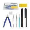 WMYCONGCONG Plastic Model Tools 9 Piece Set for Beginners, Introductory Model Tool Kit, Modeler's Knife (5 Pieces with Replacement Blades), Thin