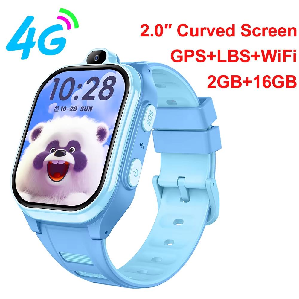2025 New 4G Smart Watch Kids GPS WIFI Video Call SOS APP Download Child Smartwatch Monitor Tracker Location Phone Watch Boys Girls Gifts