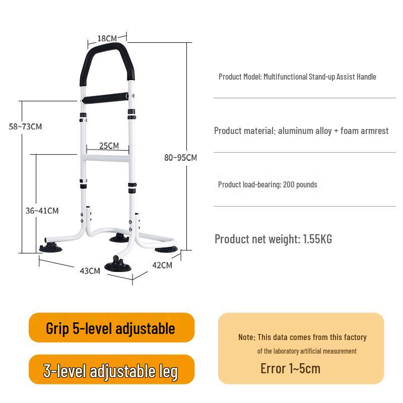

Рама поддержки для пожилых: Прикроватный и туалетный поручень для безопасности