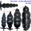 Super Long 5 Beads Inflatable Anal Plug Silicone Column Expandable Big Butt Plug Dildo Pump Ass Dilator Bdsm Sex Toy for Couples