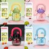 Kids Plastic Large Capacity Drinking Bottle With Straw For Outdoor Travel And School Use