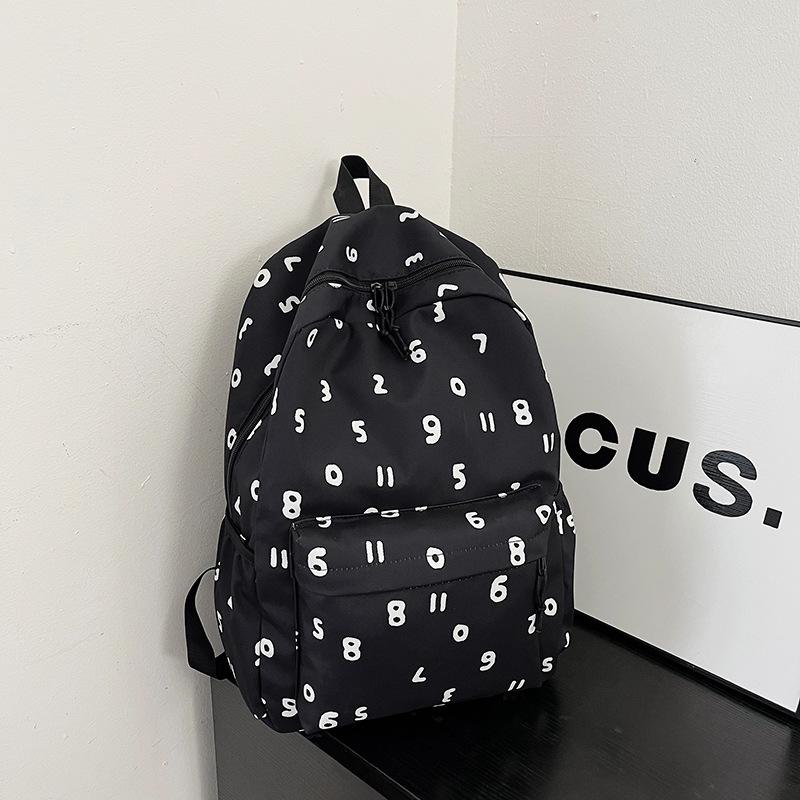 

Модная простая сумка-рюкзак большой вместимости лето 2025 косметичка сумка для компьютера чёрный