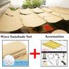 Customizable Courtyard Pavilion Telescopic Wave Sun Shade Net Sun Room Canopy Shading Sails Cloth Balcony Terrace Sunshade Nets