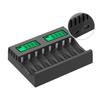 Battery Charger Intelligent Lcd Indicator Short Circuit Protection for AA/AAA Rechargeable Battery Charger 8 Slot