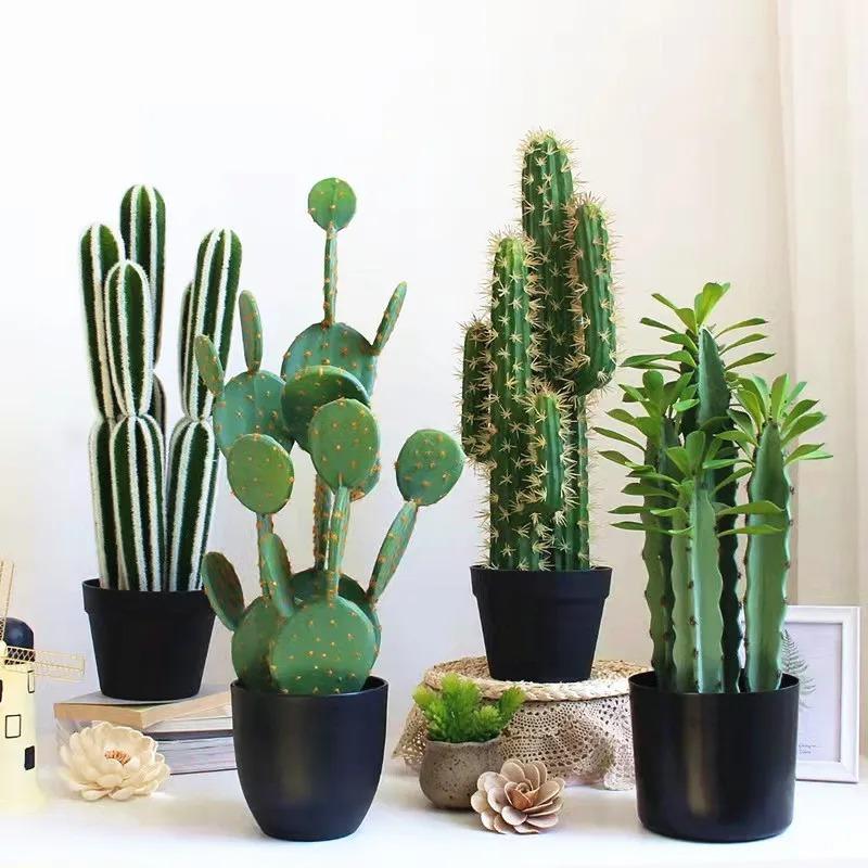 38-43CM Artificial Cactus Plants House Decoration Tropical Fake Succulent Greening Hotel Garden Party Home Decor Accessories
