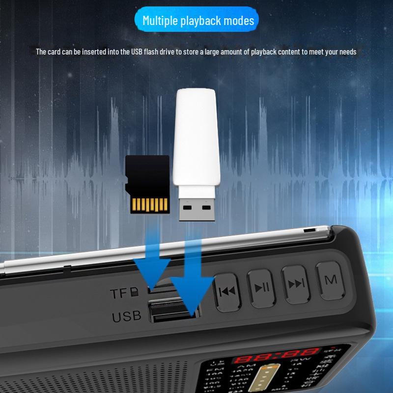 Huibang L35 Multi-Band Portable FM Radio with USB and Card Functionality