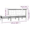 3 Piece Garden Lounge Set with Cushions Grey Poly Rattan